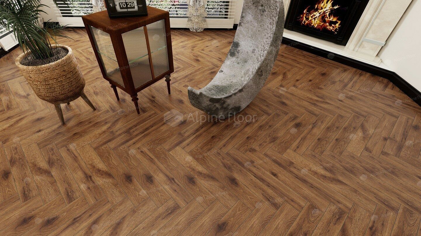 Ламинат Alpine Floor Herringbone Дуб Умбрия LF 105-11
