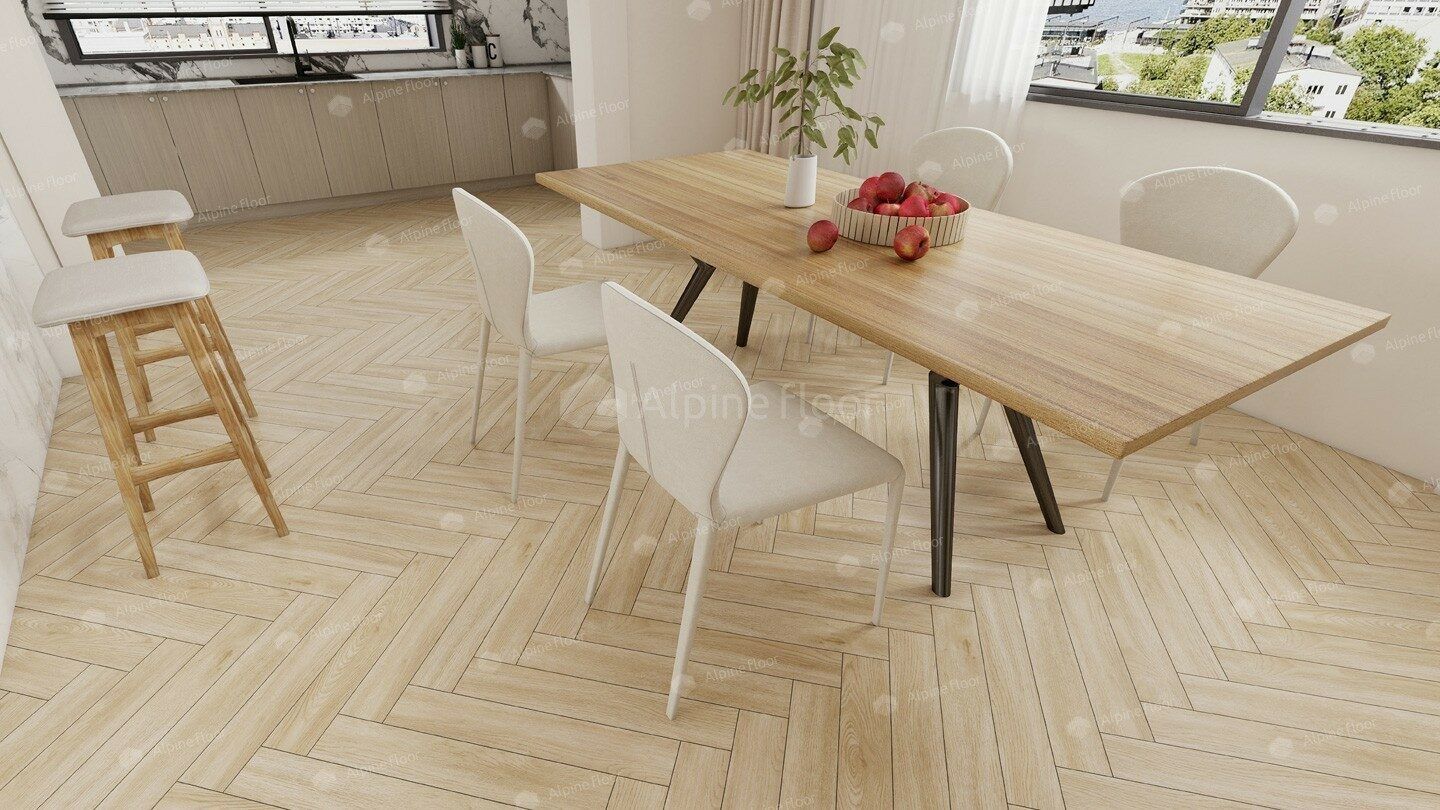 Ламинат Alpine Floor Herringbone Дуб Эльба LF 105-04