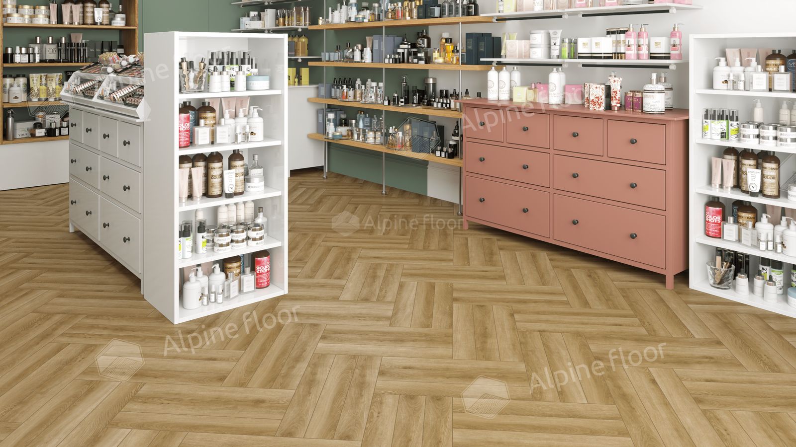 Ламинат Alpine Floor Herringbone LF102-02 Дуб Эльзас