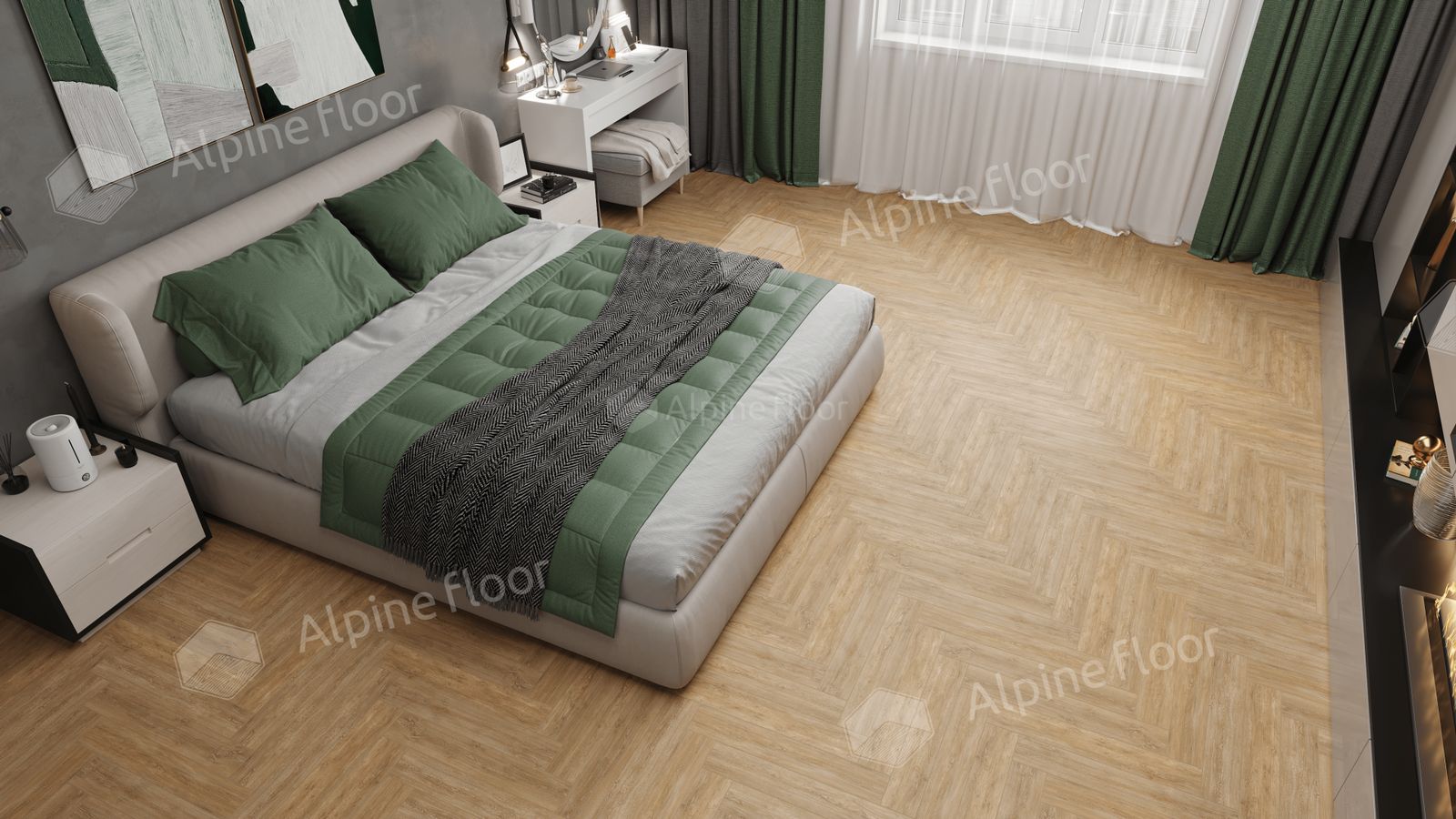 Ламинат Alpine Floor Herringbone LF102-03 Дуб Фландрия