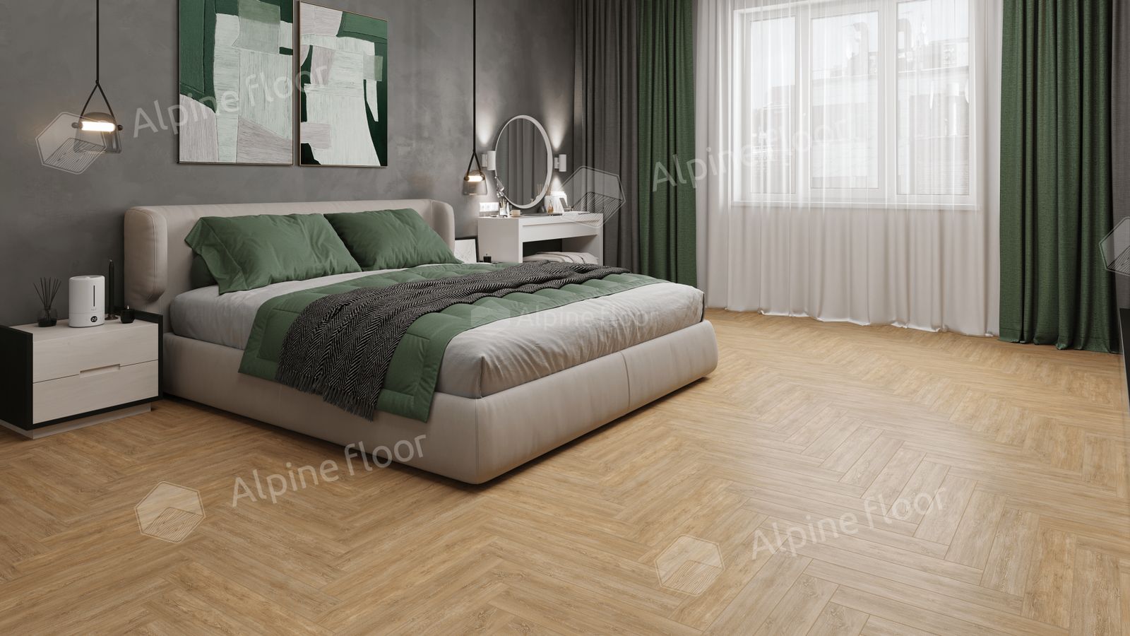 Ламинат Alpine Floor Herringbone LF102-03 Дуб Фландрия