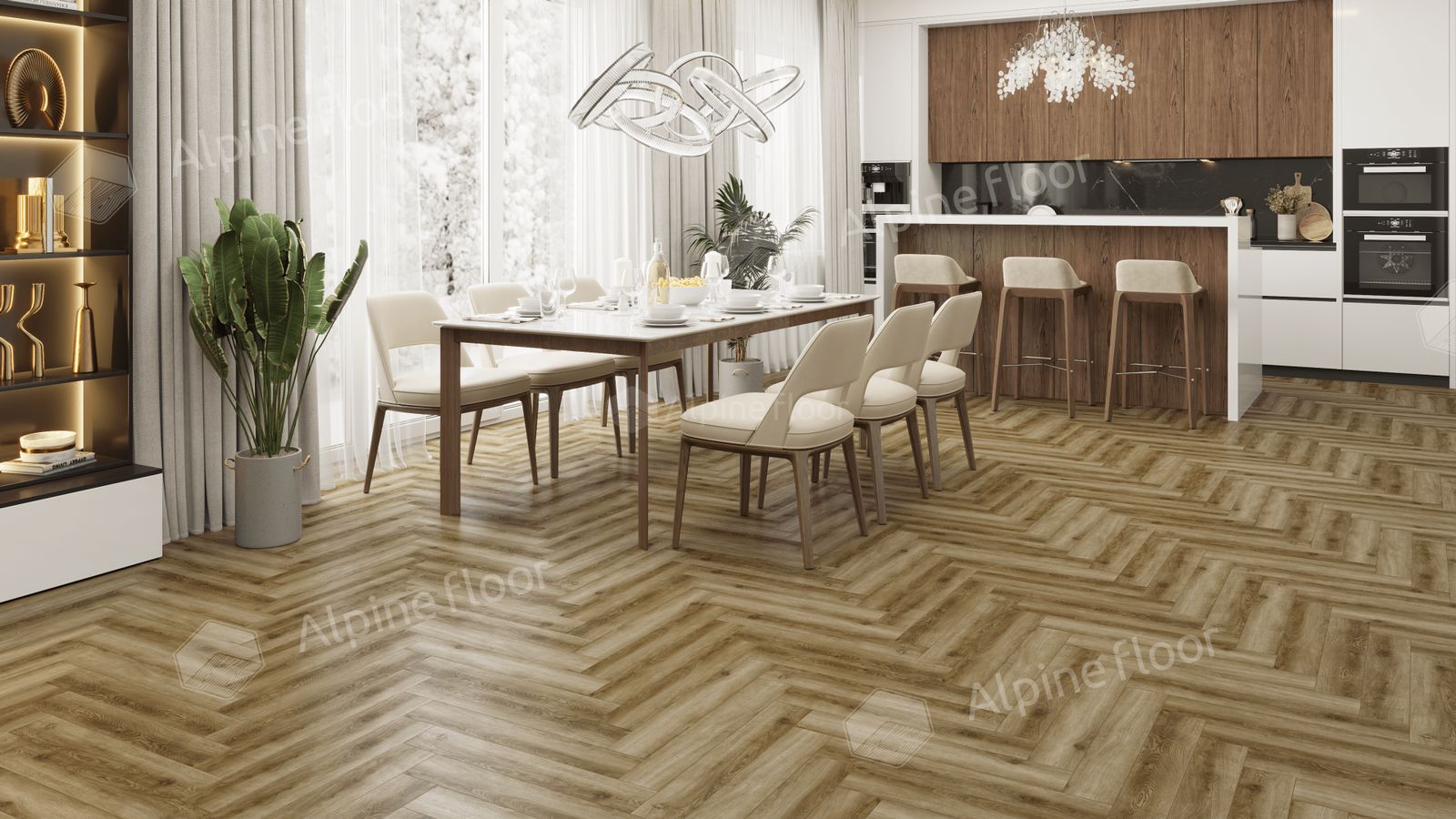 Ламинат Alpine Floor Herringbone LF102-09 Дуб Марсель