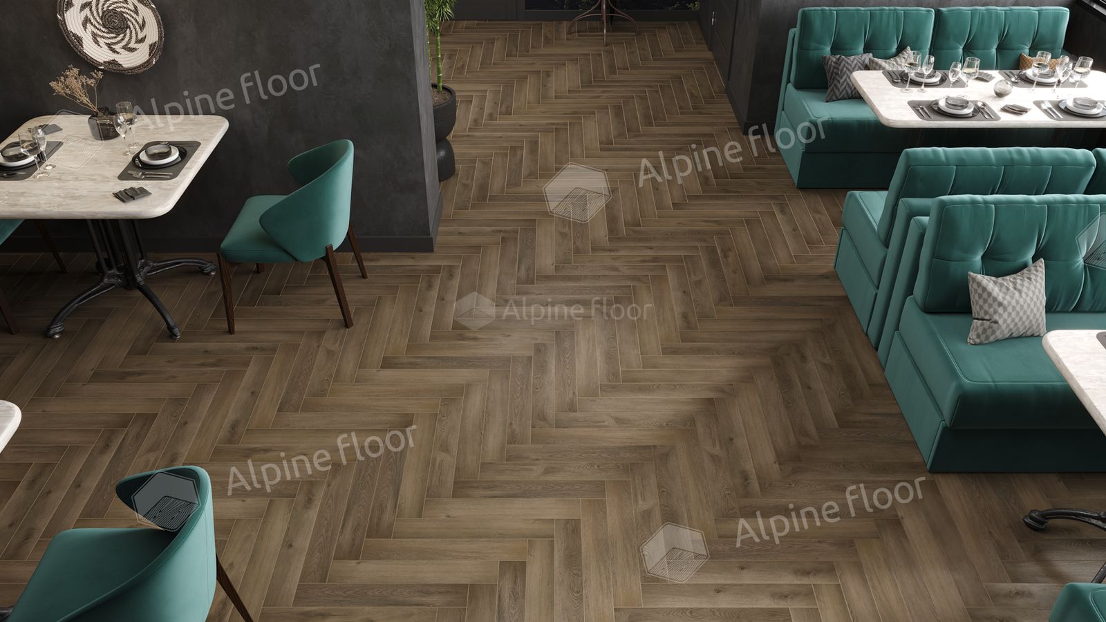 Ламинат Alpine Floor Herringbone 12 Pro Анжу LF106-11