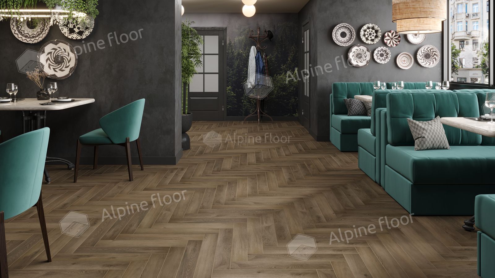 Ламинат Alpine Floor Herringbone 12 Pro Анжу LF106-11