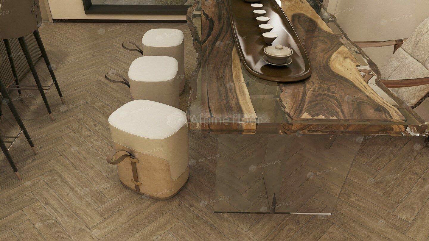 Ламинат Alpine Floor Herringbone LF107-09 Дуб Калабрия